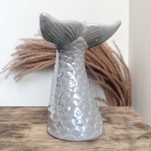 Grey Holographic Mermaid Tail Decor